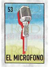 DTF Screen Print Image - 53 El Microfono